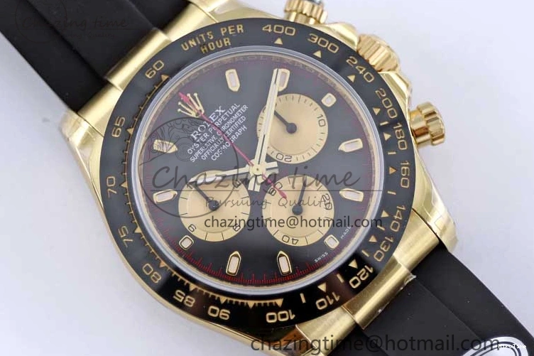 MiroTime 0517 Daytona 116518 TWF 1:1 Best Edition 904L Steel Black Gold Dial on Oysterflex Strap A Comfortable 2422